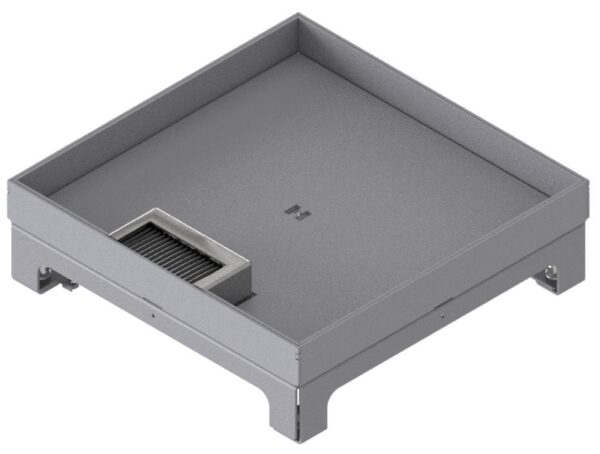 Produktbild UBD 264 252  -  Unterflur-Bodendose UBD 260 inkl. Deckel mit Kante, geschlossen, 25mm Vertiefung und 1 Bürstenaus